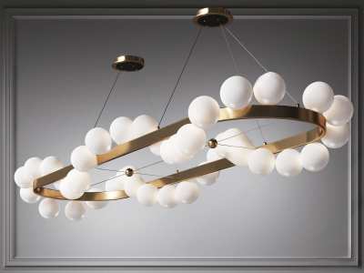 现代艺术吊灯3D模型下载